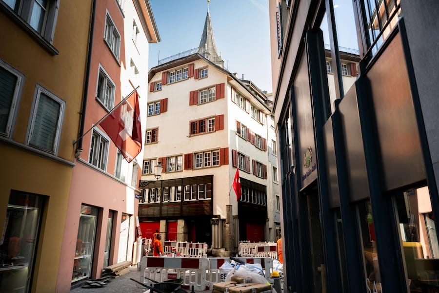 <p>Das Teuscher-Haus in der Zürcher Storchengasse 9.</p>