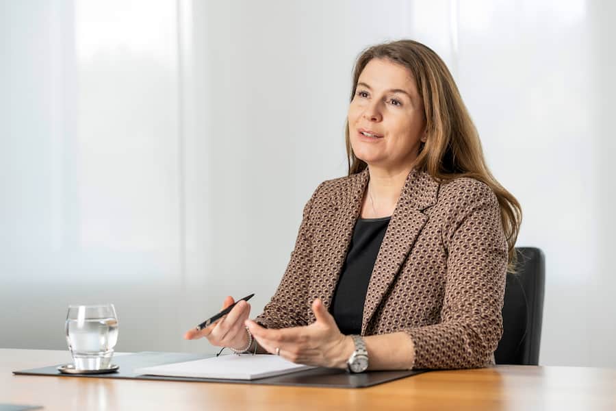 St. Gallen, Schweiz, 12. November 2019 - Caroline Hilb, SGKB St. Galler Kantonalabank.