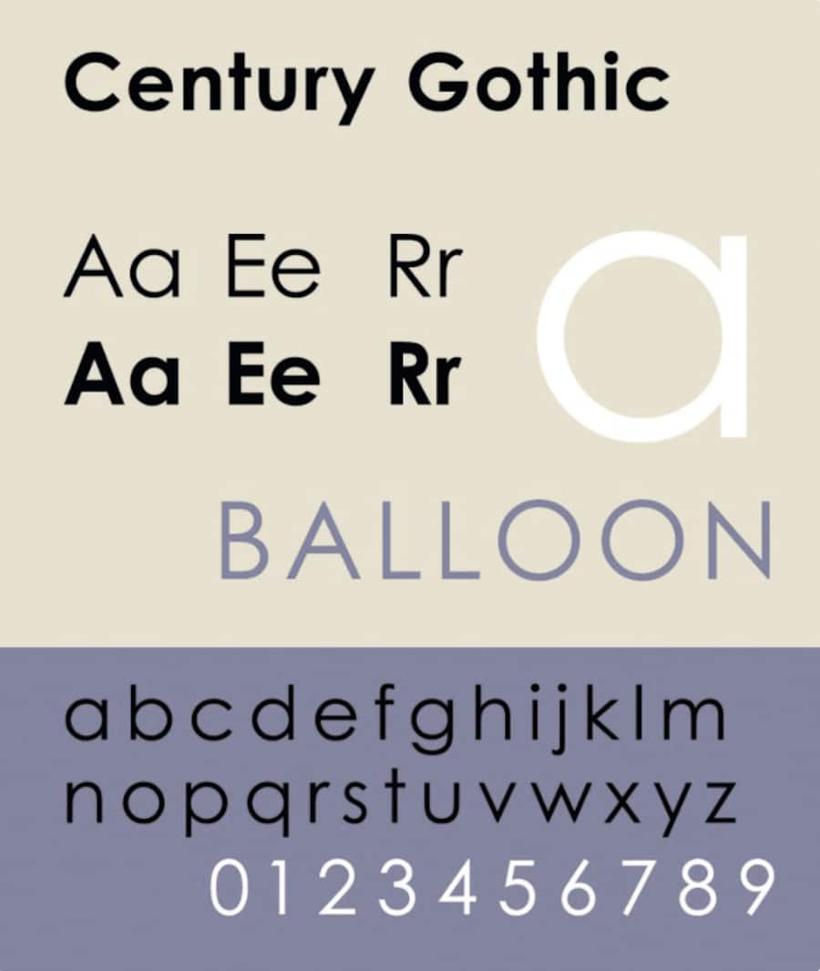 Century Gothic