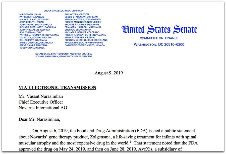 Chuck Grassley Novartis