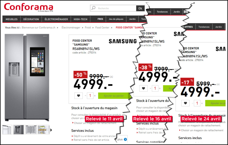 Conforama Preisangaben