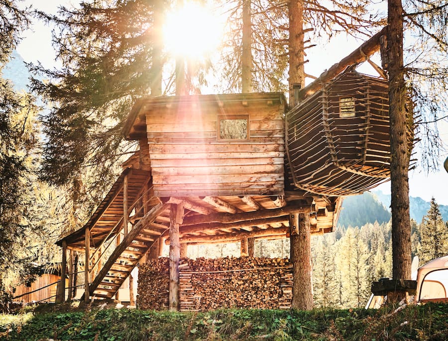Das noble Baumhaus in Sexten