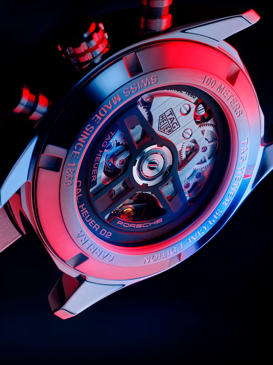 Eine Uhr, die zwei Carreras vereint: Der Carrera Porsche Chronograph von TAG Heuer (ab 5700).