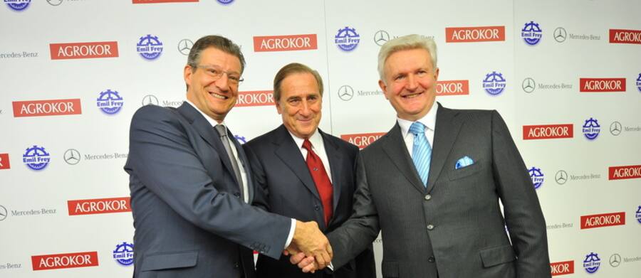 Walter Frey, der frühere Agrokor-Chef Todoric und Daimler-Manager Peter Alexander Trettin