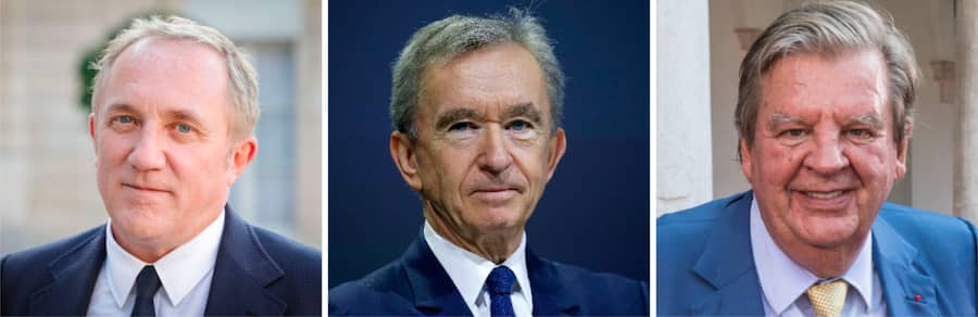 François-Henri Pinault (Kering), Bernard Arnault (LVMH) und Johann Rupert_Richemont