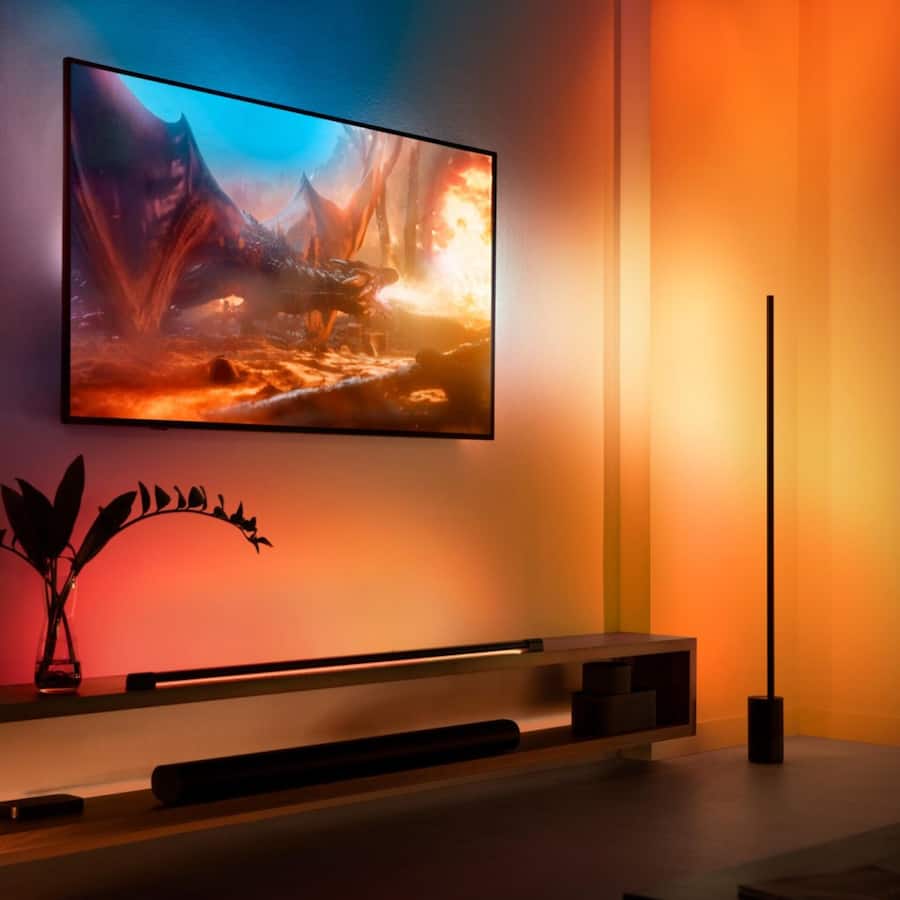 <p>Die Philips-Hue-Lampen lassen sich auch mit dem Fernseher koppeln.</p>