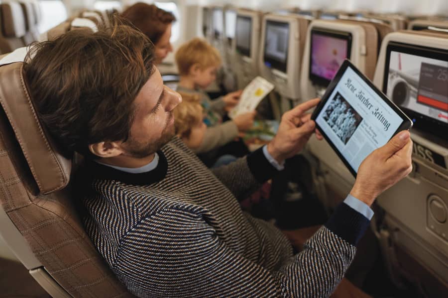 <p>Die Swiss hat hingegen noch keine solchen Angebote. Im Bild: Die Swiss-Economy im Langstreckenjet Boeing B777.</p>