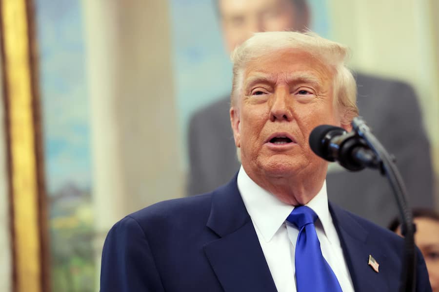 <p>Donald Trump feierte bei diesem Event die Erfolge seiner Wirtschaftspolitik.</p>