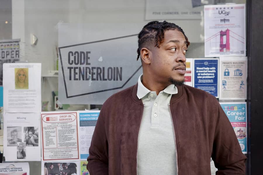 <p>Antwan Matthews (32) von Code Tenderloin, AI Repo San Francisco</p>