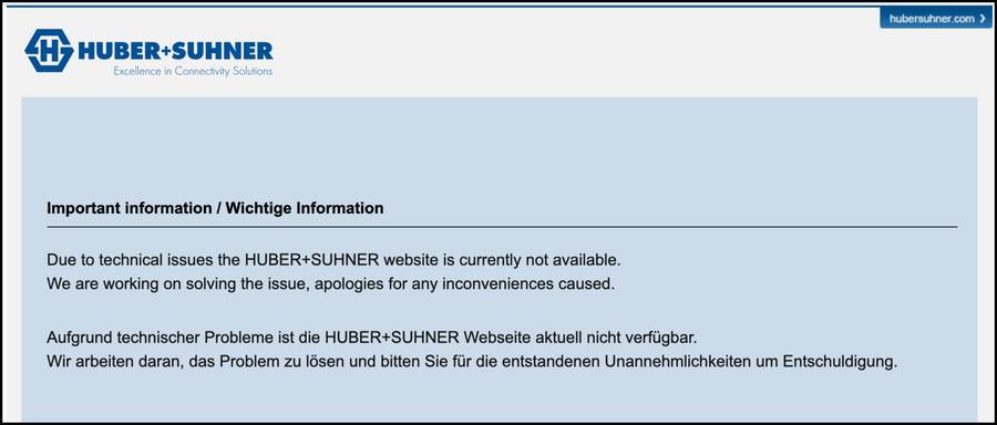 Huber Suhner Cybercrime