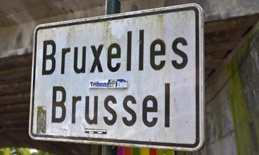 Strassenschild in Brüssel.