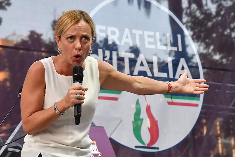 Giorgia Meloni ist die Chefin der Fratelli d’Italia (20.07.22).