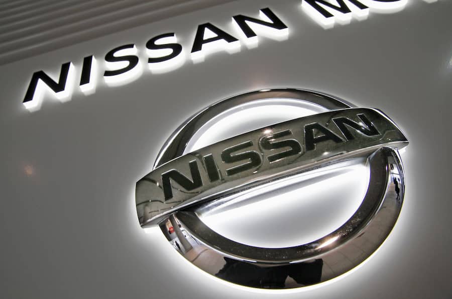 Nissan logo File photo taken in Yokohama in February 2019 shows the logo of Nissan Motor Co. The Japanese automaker said April 28, 2020, it expects to post a net loss of up to 95 billion yen $887 million for fiscal 2019 due to the coronavirus pandemic s impact on sales of vehicles and parts, its first red ink in 11 years. PUBLICATIONxINxGERxSUIxAUTxHUNxONLY