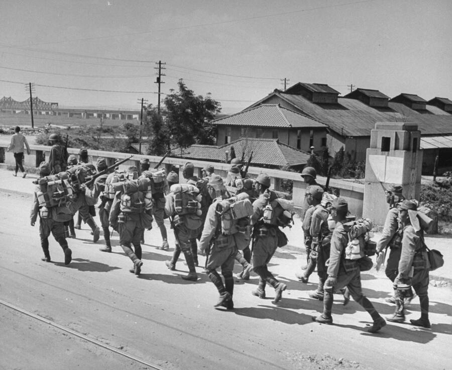 Japanische Soldaten in Korea