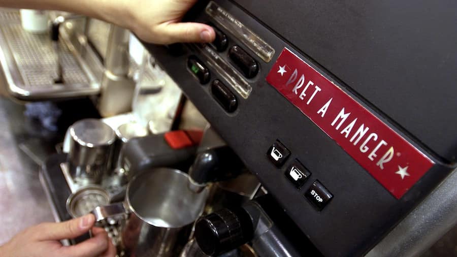 Nicht nur Sandwiches und Wraps: Kaffee-Maschine in einer Filiale von Pret A Manger