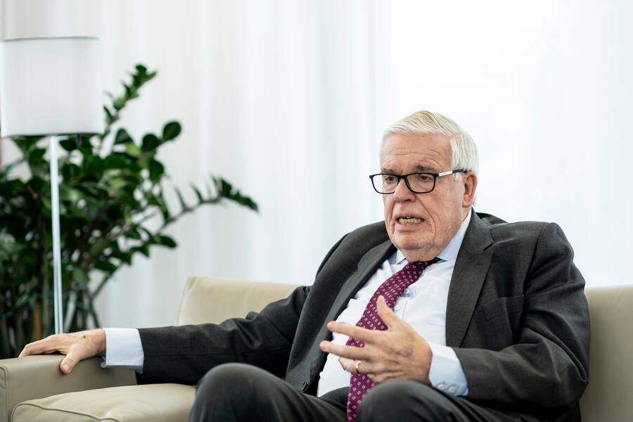 Klaus-Michael Kühne, Inhaber des Logistikunternehmens Kühne + Nagel International AG, am 10.01.2018 in Schindellegi/SZ.