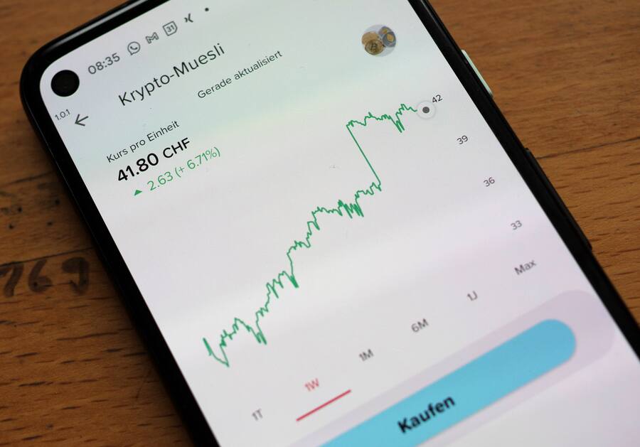 Krypto-Müesli in der Bank-App Yuh von Swissquote