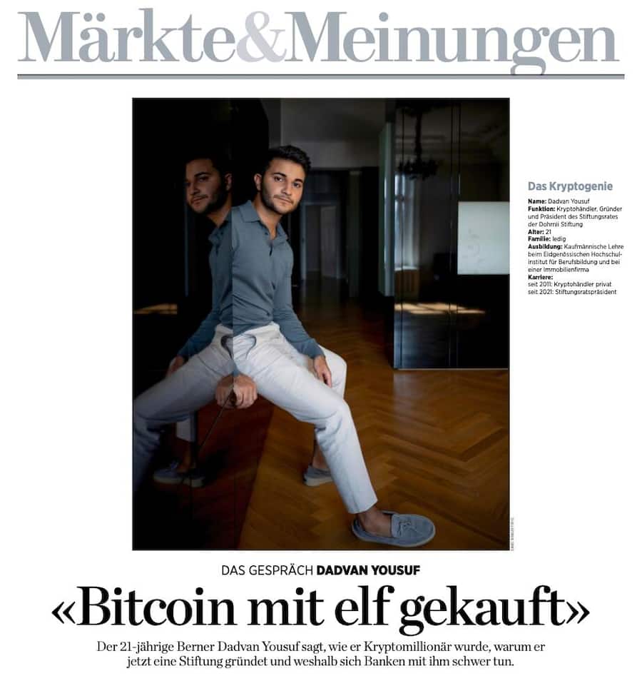 Dadvan Yousuf im Interview mit der Handelszeitung.