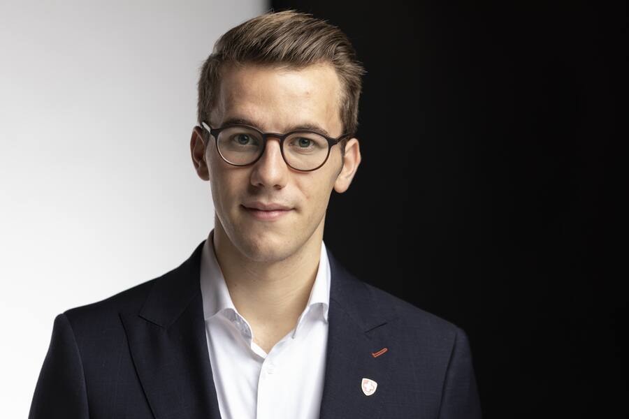 Andri Silberschmidt, Nationalrat FDP-ZH, portraitiert am 4. Dezember 2019 in Bern. (KEYSTONE/Gaetan Bally)