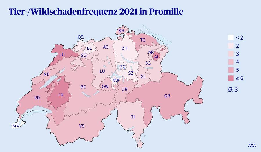 Tier-/Wildschadenfrequenz in Promille