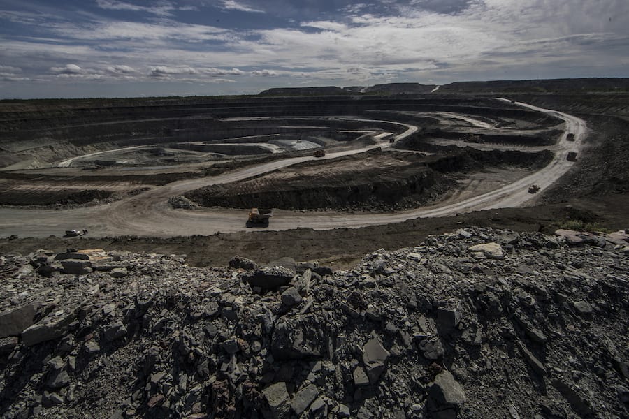 Blick auf eine Diamantenmine in Jakutien, Russland