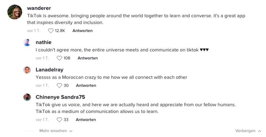 User erklären, wieso sie Tiktok mögen.