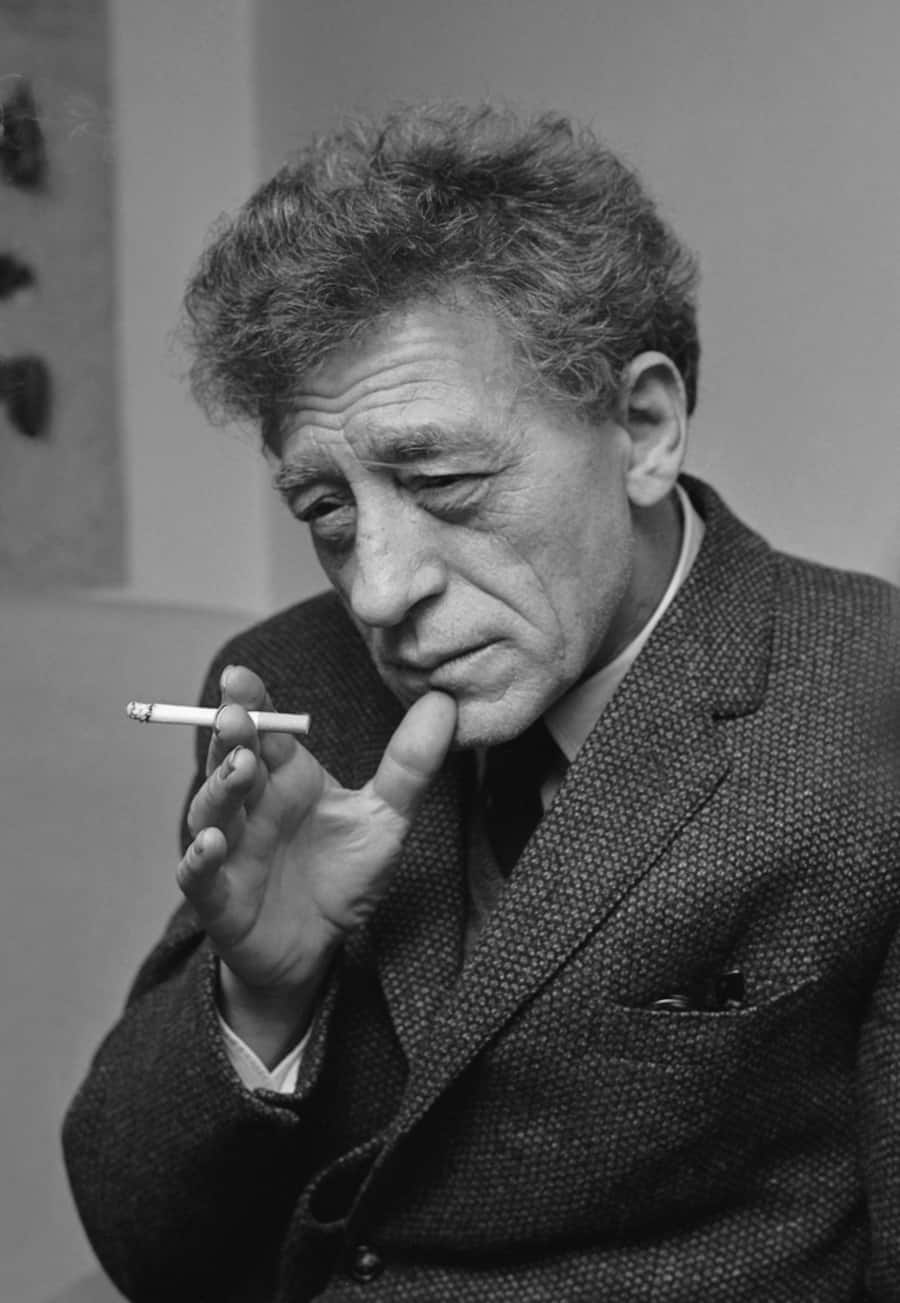 MILESTONES CATALOGUE - Portrait of Alberto Giacometti, December 1962. (KEYSTONE/PHOTOPRESS-ARCHIV/Krebs)MILESTONES KATALOG - Alberto Giacometti (1901 - 1966), aufgenommen am 18. Dezember 1962 in Zuerich anlaesslich eines Mediengespraechs zur Ausstellung seiner Werke im Kunsthaus Zuerich. (KEYSTONE/PHOTOPRESS-ARCHIV/Krebs)