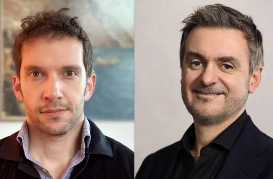 Dimitris Tsementzis, Leiter der Abteilung für maschinelles Lernen, und Marco Argenti, Leiter der Informationsabteilung, haben Pläne für den Einsatz Künstlicher Intelligenz bei Goldman Sachs.