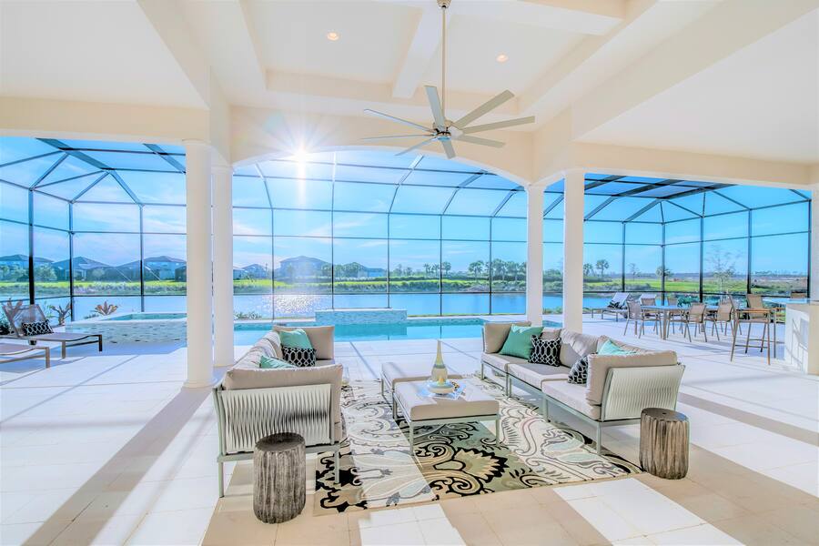 Large pool and enclosure