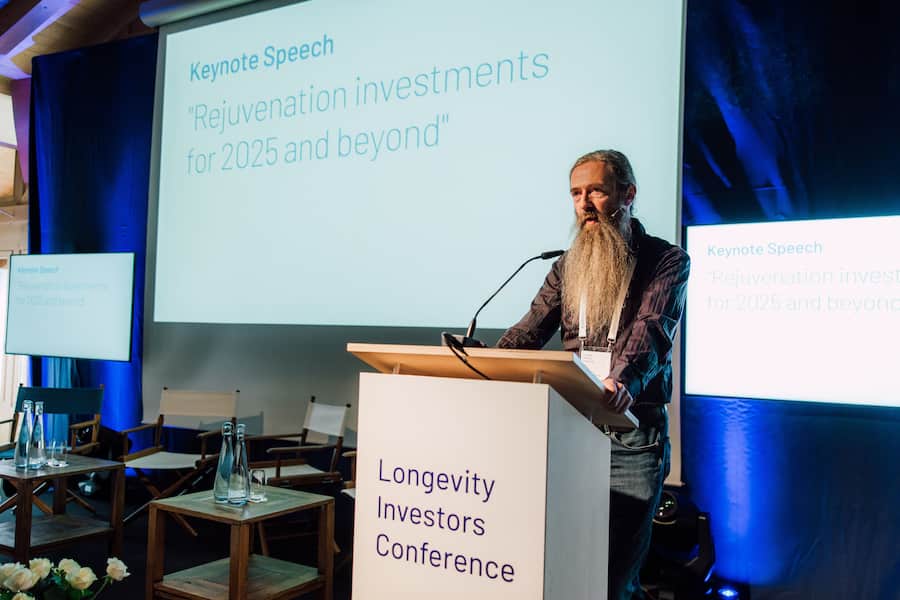 Aubrey de Grey referiert an der Longevity Investors Conference 2022