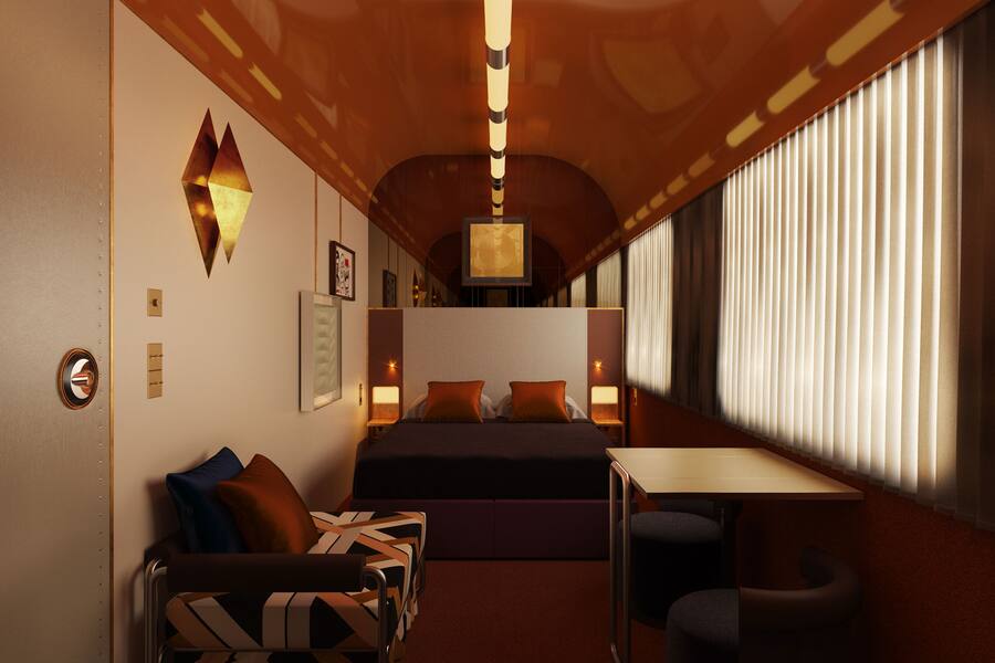 Reisen mit Stil: Blick in einer Suite des neuen Orient Express
