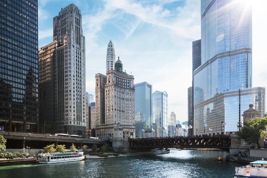 Die US-amerikanische Stadt am Chicago River.
