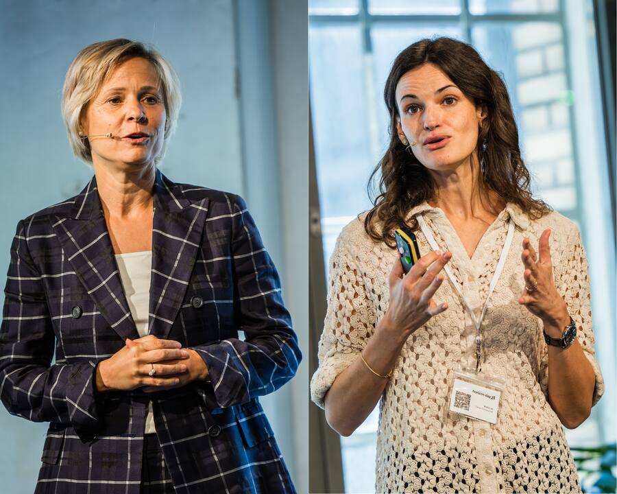 Joy Müller und Anina Lutz stellten am «HZ Horizon Day» das Projekt Calingo Pet vor.