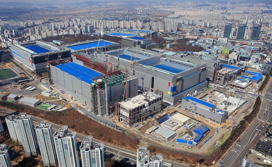 Samsungs Halbleiterfabrik südlich von Seoul, Südkorea.