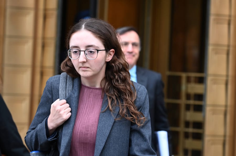 Caroline Ellison vor dem Gerichtsgebäude in Lower Manhattan, New York: Sie war die CEO von Alameda Research.