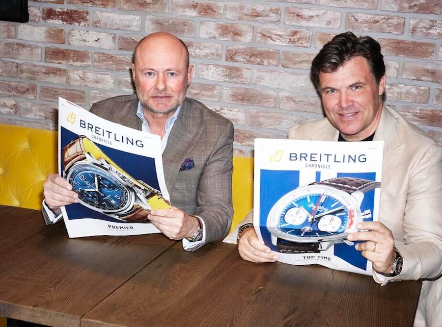 CEO Georges Kern und Präsident Fredy Gantner von Breitling