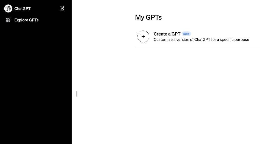 Ein eigenes GPT programmieren: Das Programm läuft noch auf der Beta-Testversion.