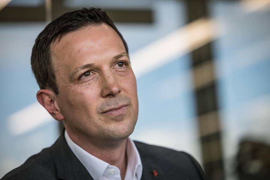 Bild: Philippe Rossier fuer SoBli, 24.3.2025, Kloten, Flughafen, ZH SWISS-CEO Jens Fehlinger, 43 (44?). Mit Raphael Rauch