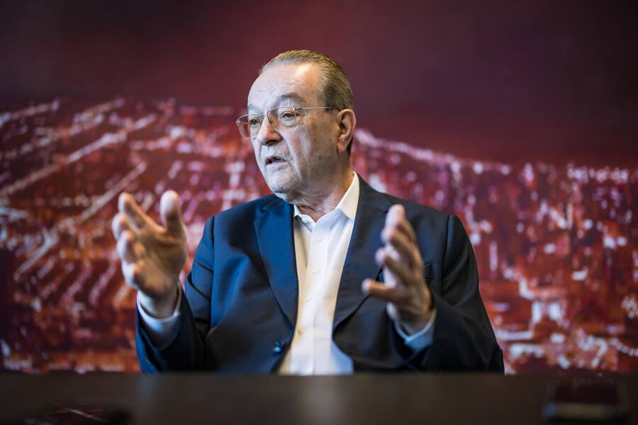 Bild: Philippe Rossier, 5.3.2025, Zuerich, Oswald Grübel, 81, ex-CEO CS und UBS. Mit Christian Kolbe