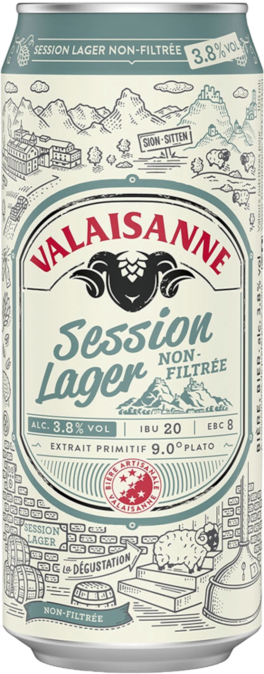 Leicht und unfiltriert: Das Session Lager der Brasserie Valaisanne aus dem Carlsberg-Konzern