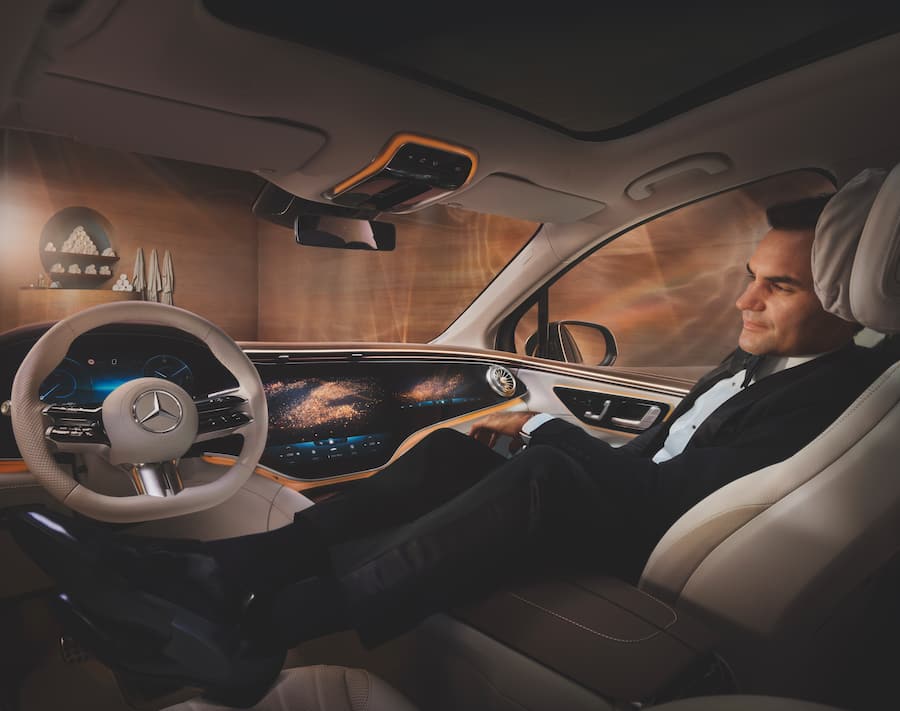 Global Brand Campaign âDefining Class since 1886â sequel Starring champion and long-time Mercedes-Benz partner Roger Federer Global Brand Campaign âDefining Class since 1886â sequel Starring champion and long-time Mercedes-Benz partner Roger Federer