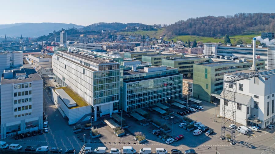 Konnex Gebäudekomplex in Baden AG Aussenansicht