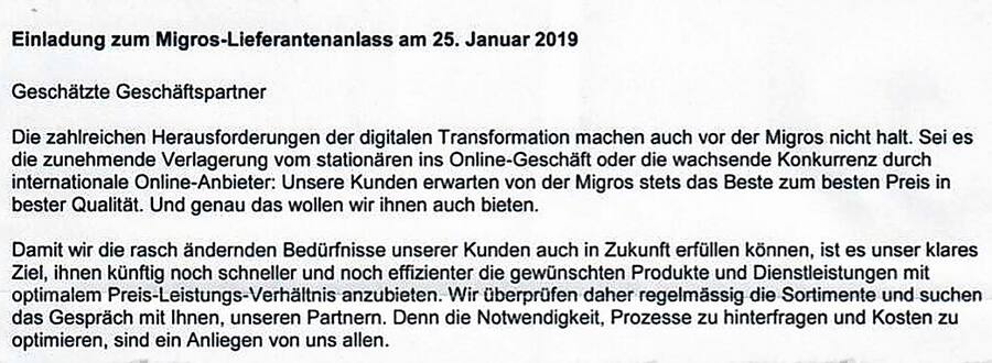 Migros Brief