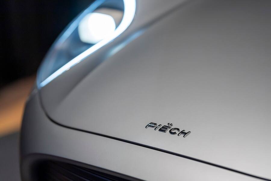 The logo Piech is presented during the press day at the 89th Geneva International Motor Show in Geneva, Switzerland, Tuesday, March 05, 2019. The Motor Show will open its gates to the public from 7 to 17 March presenting more than 180 exhibitors and more than 100 world and European premieres. (KEYSTONE/Martial Trezzini)