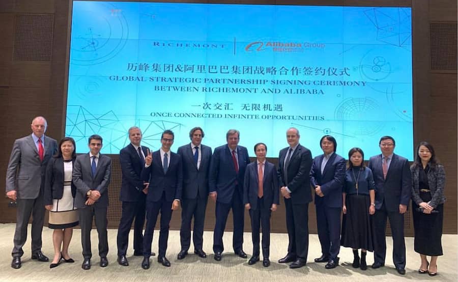 Die Richemont-Delegation bei Alibaba in China