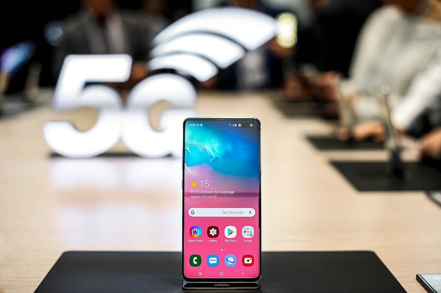 Samsung Galaxy S10+, exhibited during the Mobile World Congress, on February 25, 2019 in Barcelona, Spain. (Photo by Joan Cros/NurPhoto via Getty Images)