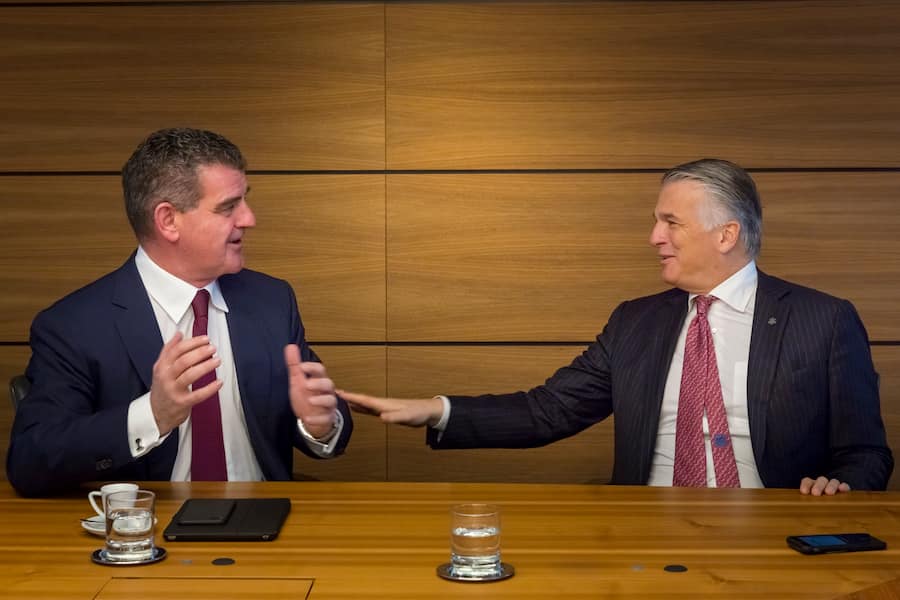 HZ Gespräch mit Peter Spuhler und Sergio Ermotti.GesprächfotoFotografiert in Zürich am 19.11.2018