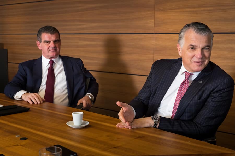 HZ Gespräch mit Peter Spuhler und Sergio Ermotti.GesprächfotoFotografiert in Zürich am 19.11.2018