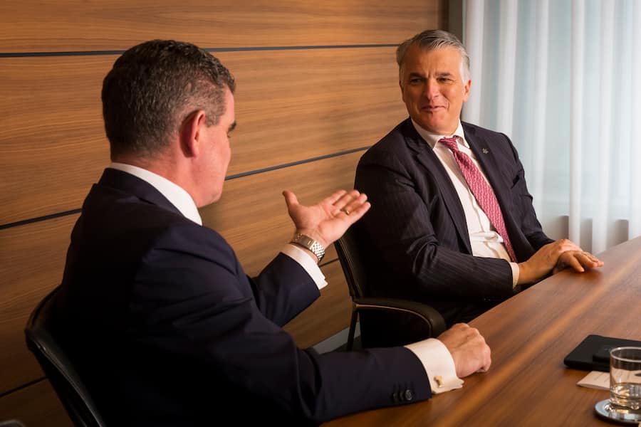 HZ Gespräch mit Peter Spuhler und Sergio Ermotti.GesprächfotoFotografiert in Zürich am 19.11.2018