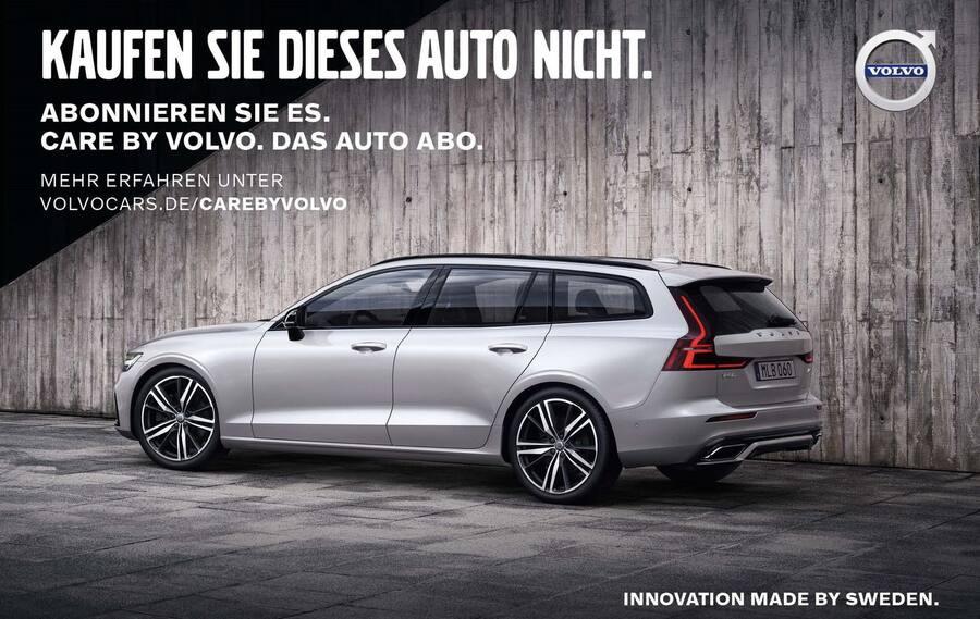 Auto-Abonnement Volvo Werbeplakat